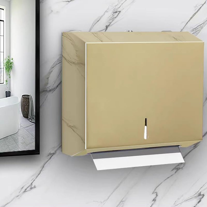 TOBEFORT Comercial Paper Towel Dispenser Wall Mount, Stainless Steel Hand Towel Dispenser with Lock, Trifold/C Fold Paper Towel Holder for Bathroom Kitchen Office Public Places, Large Capacity Tissue Holder - Image 4